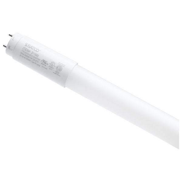 Satco 7W T8 LED, 24 Inch, 30K/35K/40K/50K/65K CCT, Medium Base, Type B Ballast Bypass, 120-277V, Frost S11660 - main